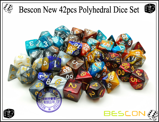 Bescon New 42pcs Polyhedral Dice Set-2