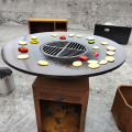 Commercial corten barbecue charcoal bbq grill