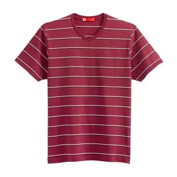 Boy\'s Shirt T-shirt with Stripe Y/D Dyed Yarn