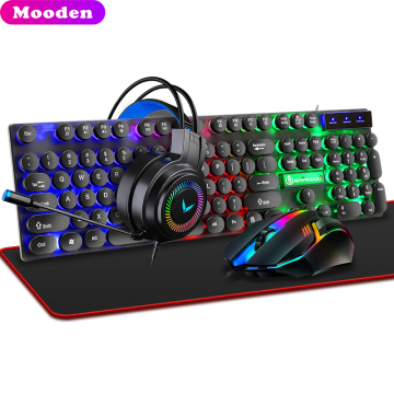 D 4 in 1 Keyboard, Mouse, and Headset Combo Set - G09 RGB Gaming Kit