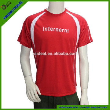 Promotional polyester t shirt/promotional sports t shirt/promotional red t shirt