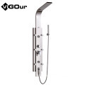 PartySu Series Aluminum Top Rainfall Shower Panel - Blue Safety Tempered SS Shower System