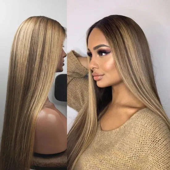 30 inch 1b/blonde 30 inch 1b/blonde short colored straight 20 inch perruque full lace hd wigs human hair