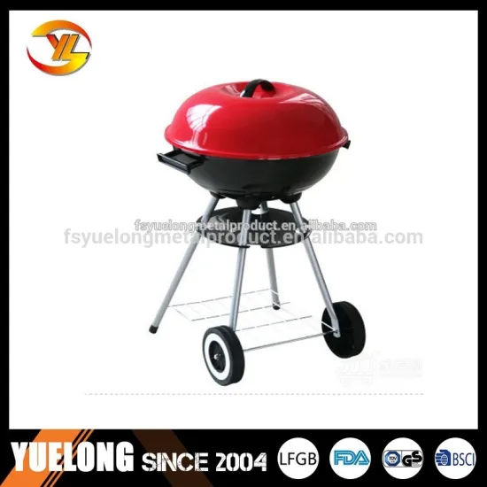 18'' Round BBQ Trolley Charcoal Kettle Grill