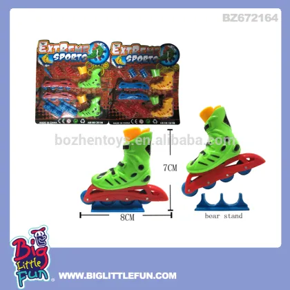 Self assemble toy extreme sport ice skates toy