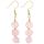 Perles de cristal de guérison des boucles d&#39;oreilles enveloppées pour femmes 10 mm Stone Crok Eartrop avec fil de cuivre enveloppé