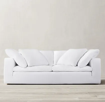 Luxury individual sofa white fabric home furniture