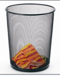 cubo de basura de malla
