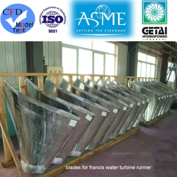 Energia hidroelectrica Francis turbine blade C0-Cr-WC coated water turbine generator & governer manufacturer made in china from