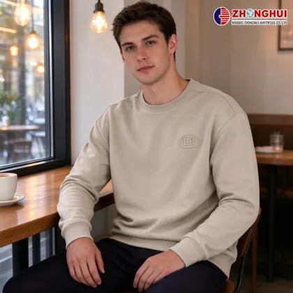 Casual Embossed Men Pullover