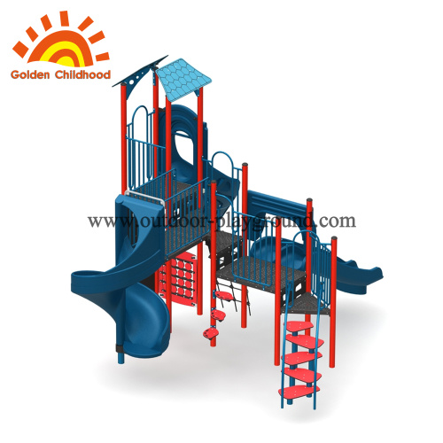 Preschool outdoor plastic slide playground equipment