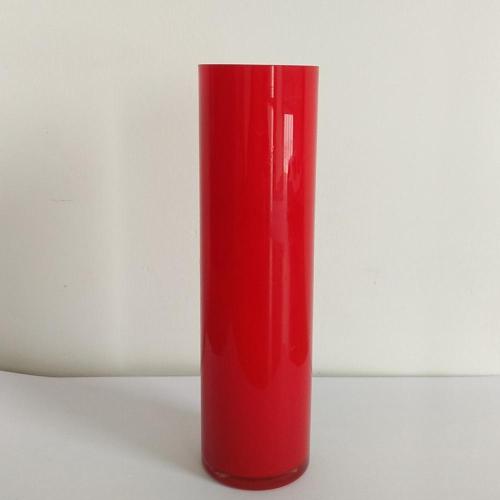 Оптовая продажа красная прямая ваза для домашнего орнамента