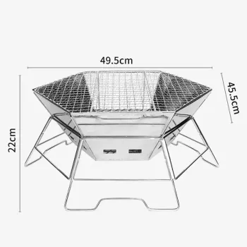 Portable Outdoor Charcoal Grills: Your Ultimate Folding Stainless Steel BBQ Solution for Camping and Picnics