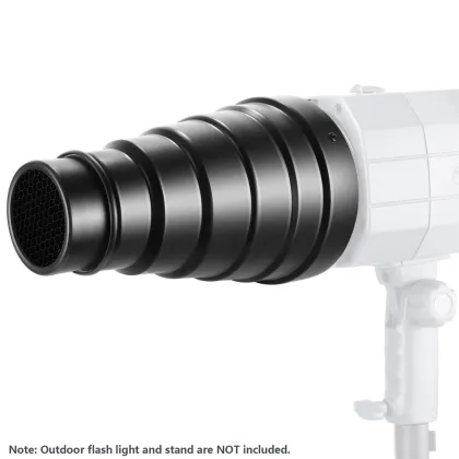Conical Snoot with Honeycomb Grid and Color Filters for Elinchrom Flash Mount