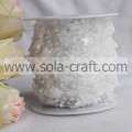 Garland de perlas de hilo con cuentas redondas de 3 mm y cuentas de estrella de 12 mm