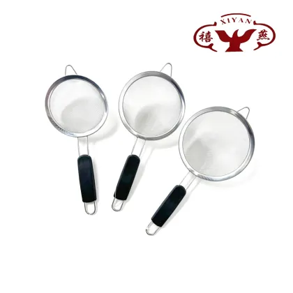 Sharp Ear Oil Strainer with Black Handle