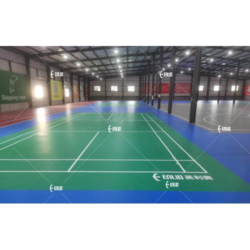 PVC 6 mm de pisos de alfombras de bádminton interior para deporte