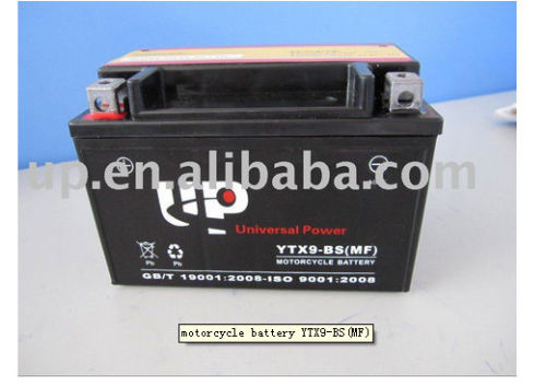 maintainence free motorcycle battery YTX9BS