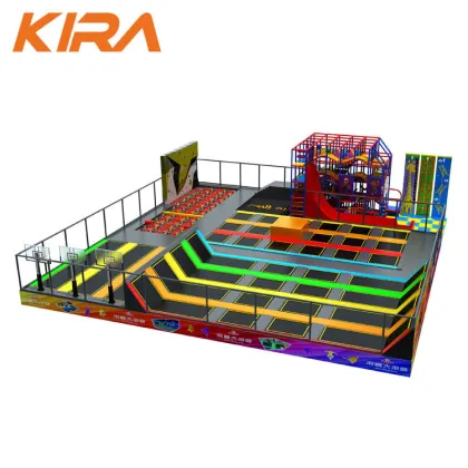 Kids Fun Amusement Park: Plastic Indoor Playground with Trampoline