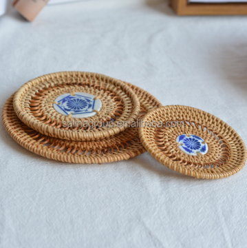 Pemegang Pot Anti-Scalding Rotan Handmade untuk Penggunaan Rumah