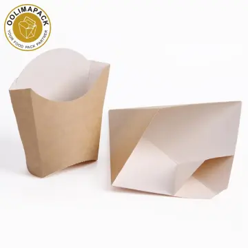 Wholesale Disposable Kraft French Fries Paper Cones and Boxes for Crepe Food