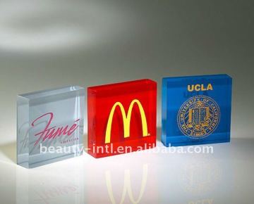 Square double color acrylic award