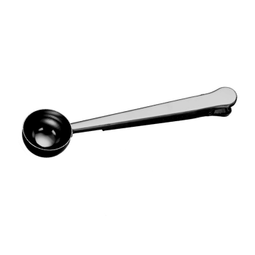 PVC Gun-black-plated Stainless Steel Coffee Clip Scoop