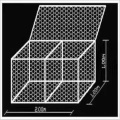 Tapis de maille en cage en pierre galvanzée