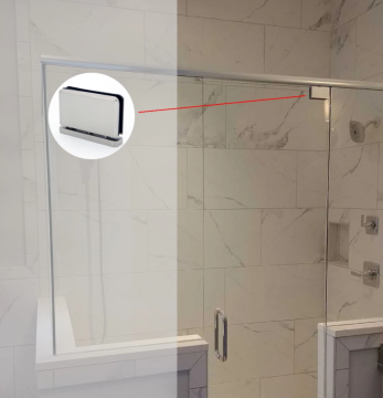 Metal hinge for shower room glass door