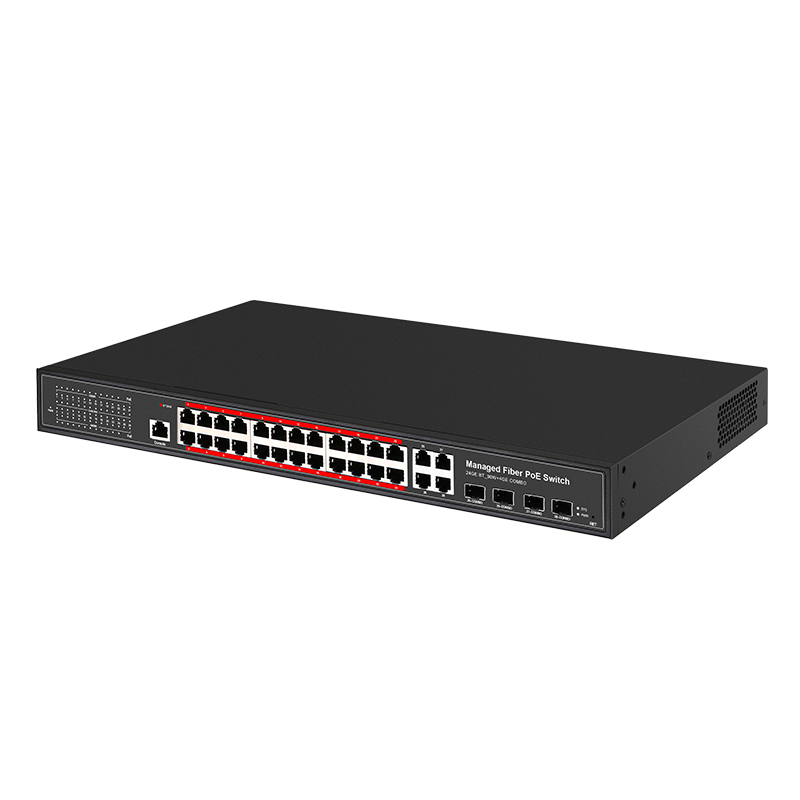 1U 24Ports 1000 ميجابت في الثانية طبقة 2 مفتاح POE مُدارة