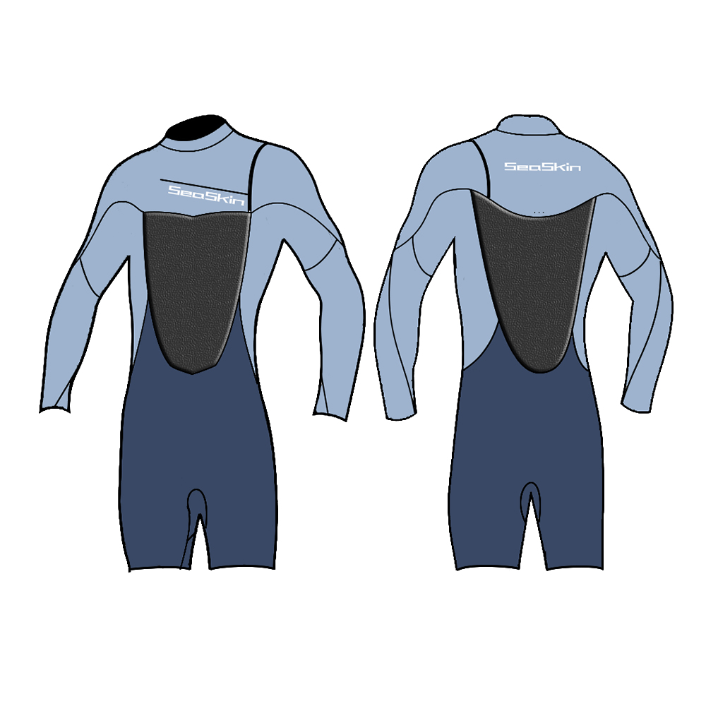 Traje de neopreno corto de primavera Seaskin 3 / 2mm para hombres adultos