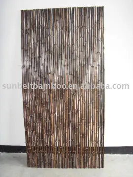 Black bamboo fence Sun-014