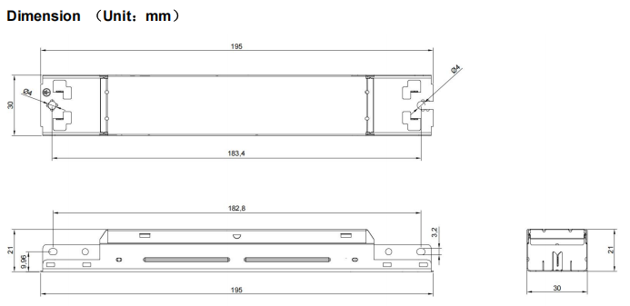 80W Non SELV Linear Led Driver