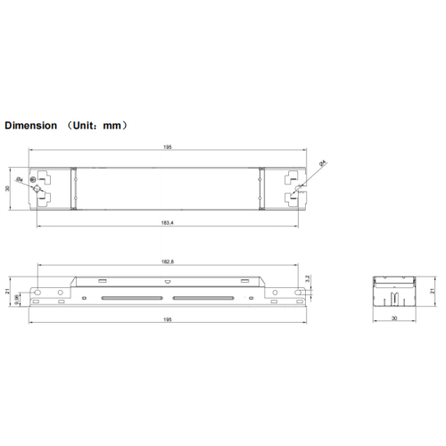 Лінейны святлодыёдны драйвер магутнасцю 80 Вт без SELV