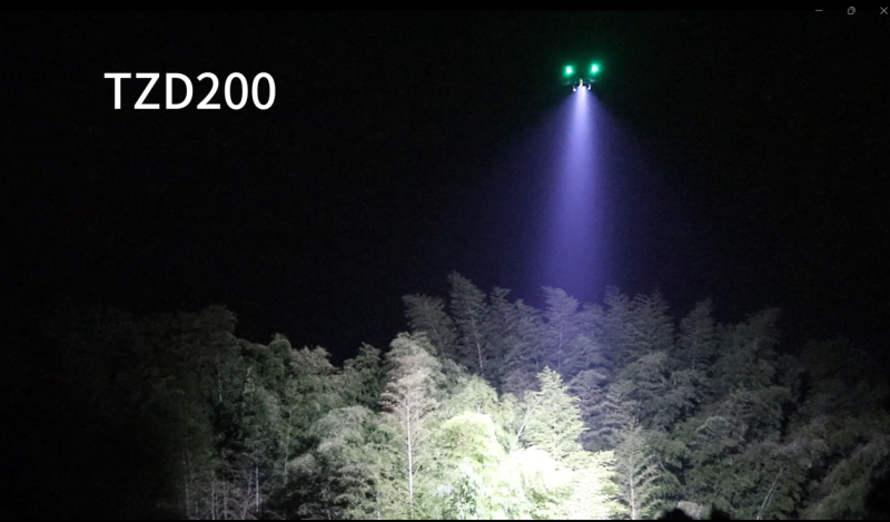 200W 20V-80V DC LED Spotlights For Drone Payload /Boats/Vehicles Aerial Spot Light Powerful LED Searchlight for Outdoor Rescue