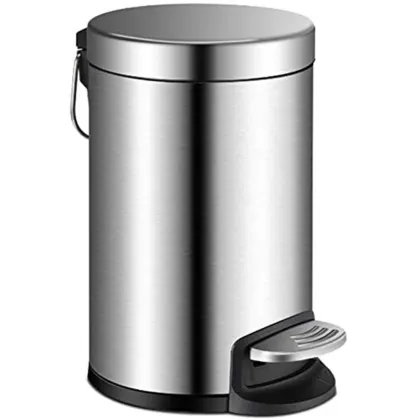 Round Step Trash Can for Home Storage