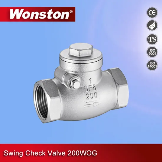 Stainless Steel Swing Check Valve Bsp/NPT Thread 200wog