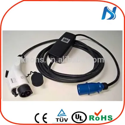 Portable ev charging station 16A 32A ev portable charger with sae j1772 ev charging connectors