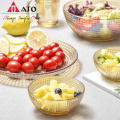 ATO Elegant amber Glass Plate bowl Wholesale