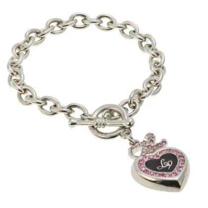 Lovely heart charm bracelet silver bracelet