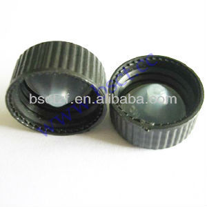 Black screw cap with poly cone for 0.5oz boston glass bottles