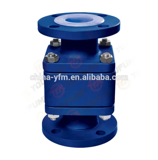 PFA lined ball check valve flange type