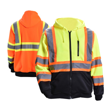 Wholesale ANSI Enhanced Visibility Heavyweight Safety Hoodie