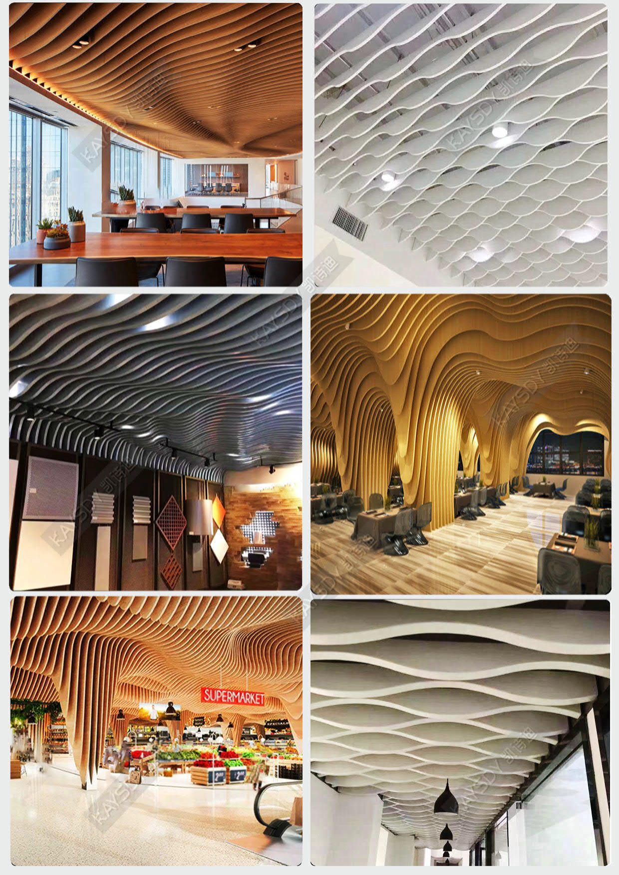 Aluminum 3d Wave Design Cladding Metal Sheets For Building Facade And ...