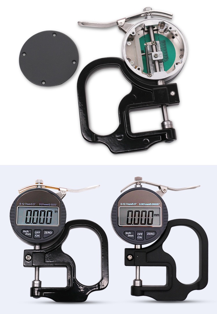 Thickness Meter Precise Electronic Micrometer with LCD Display