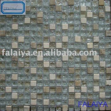 October NEW DESIGN Glass Mosaic with Cracked Embossed CRASH06