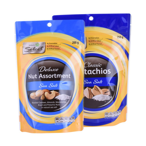 Plastic cashew packaging bag with window