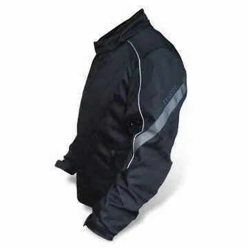 Water-resistant Motorcycle Jacket with Openable Cuffs, 80g Padding and YCC Zipper