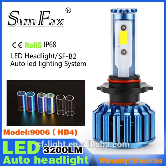 Newest SUNFAX B2-30W head light 3200LM Purple Blue color LED HEADLIGHT COB chip for offroad, 9006 HB4 led vehicle lights