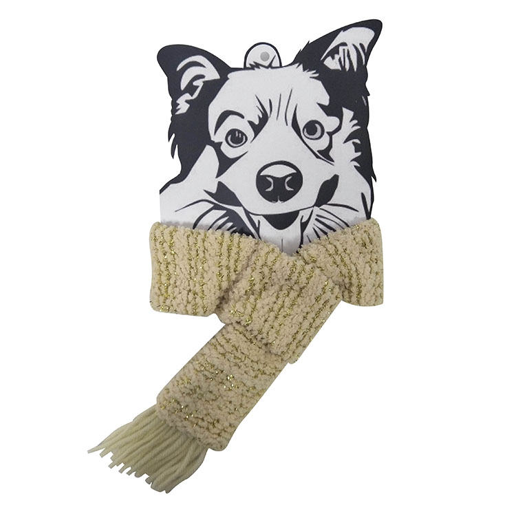 Christmas pet knit scarf yellow B